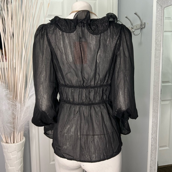 Black Ruffle Top - Picture 4 of 5